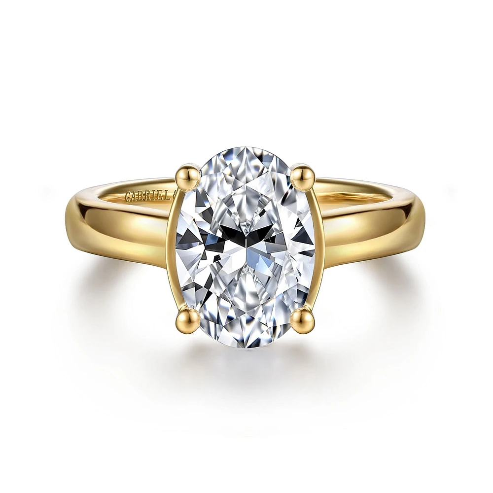 Gabriel & Co 10.5X7 Engagement Ring 14K Yellow Gold Contemporary ER16707O8Y44JJ
