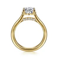 Gabriel & Co 10.5X7 Engagement Ring 14K Yellow Gold Contemporary ER16707O8Y44JJ