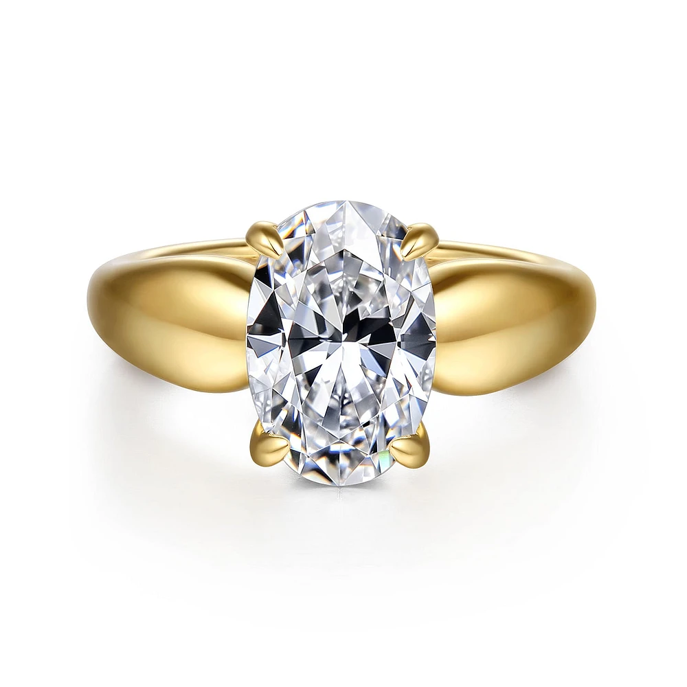Gabriel & Co 11.5X7.5 Engagement Ring 14K Yellow Gold Contemporary ER16709O12Y44JJ