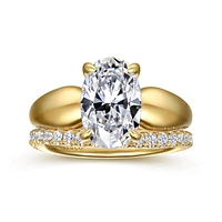Gabriel & Co 11.5X7.5 Engagement Ring 14K Yellow Gold Contemporary ER16709O12Y44JJ