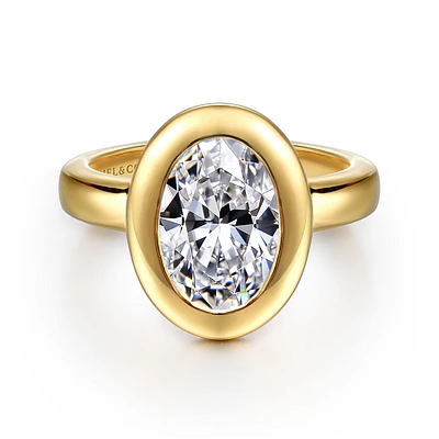 Gabriel & Co 10.5X7 Engagement Ring 14K Yellow Gold Contemporary ER16710O8Y4JJJ