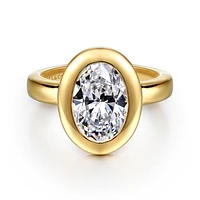 Gabriel & Co 10.5X7 Engagement Ring 14K Yellow Gold Contemporary ER16710O8Y4JJJ