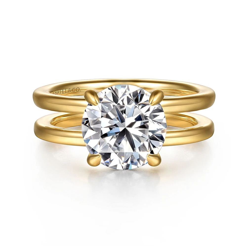 Gabriel & Co 9 Engagement Ring 14K Yellow Gold Contemporary ER16711R12Y44JJ