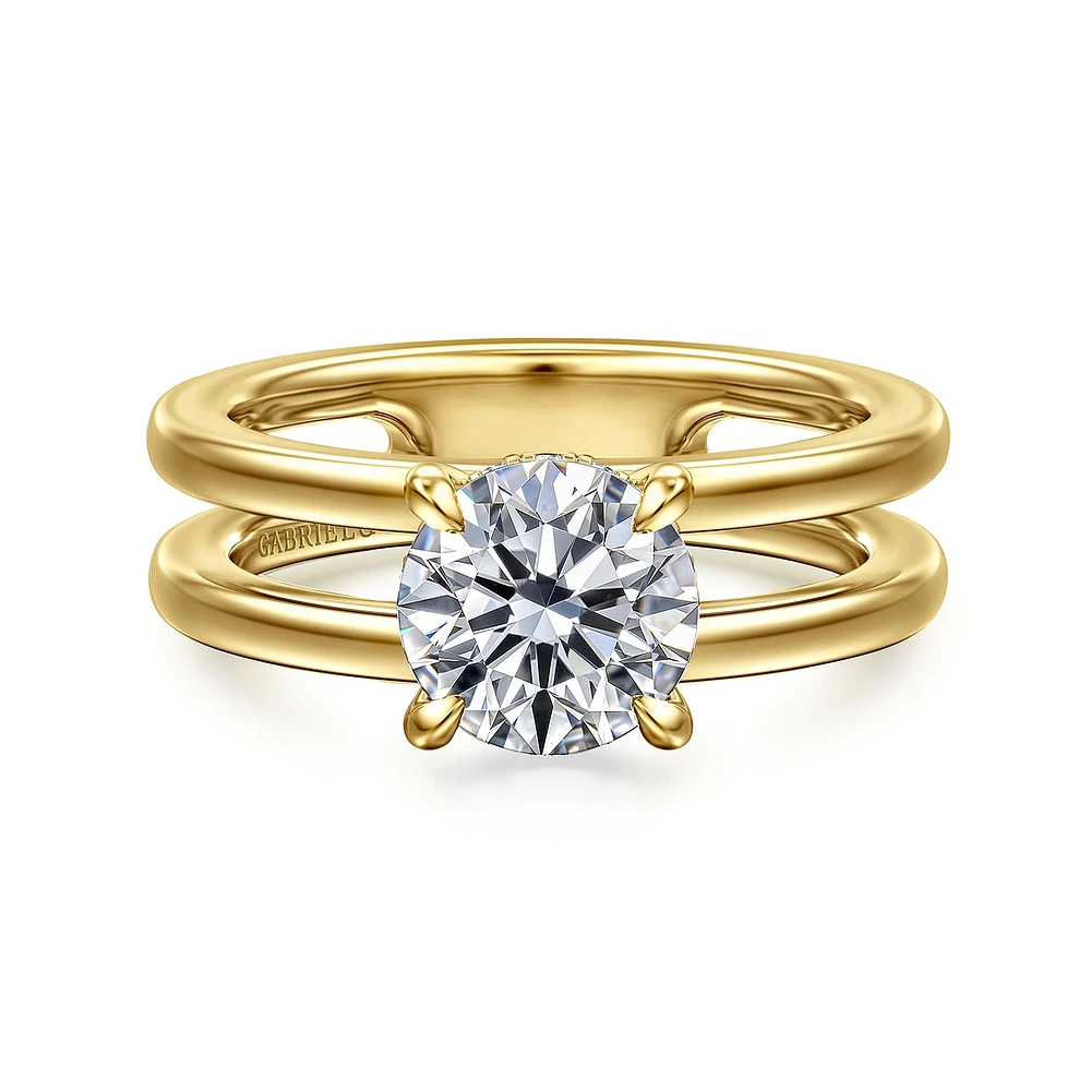 Gabriel & Co 7.4 Engagement Ring 14K Yellow Gold Contemporary ER16711R6Y44JJ