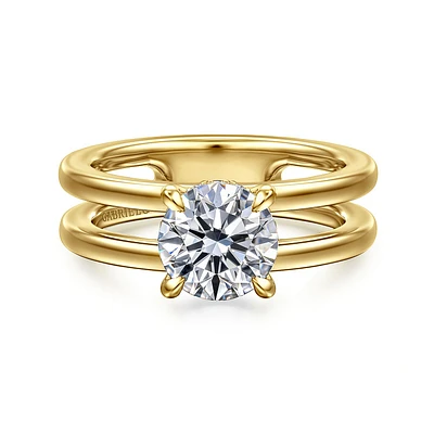 Gabriel & Co 7.4 Engagement Ring 14K Yellow Gold Contemporary ER16711R6Y44JJ