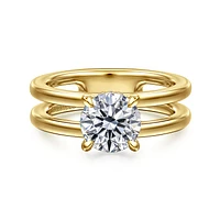 Gabriel & Co 7.4 Engagement Ring 14K Yellow Gold Contemporary ER16711R6Y44JJ