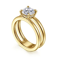 Gabriel & Co 7.4 Engagement Ring 14K Yellow Gold Contemporary ER16711R6Y44JJ