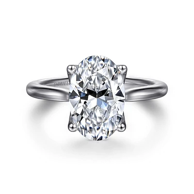 Gabriel & Co 11.5X7.5 Engagement Ring 14K White Gold Lotus ER16712O12W4JJJ
