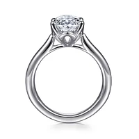 Gabriel & Co 11.5X7.5 Engagement Ring 14K White Gold Lotus ER16712O12W4JJJ
