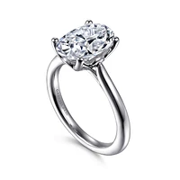 Gabriel & Co 11.5X7.5 Engagement Ring 14K White Gold Lotus ER16712O12W4JJJ