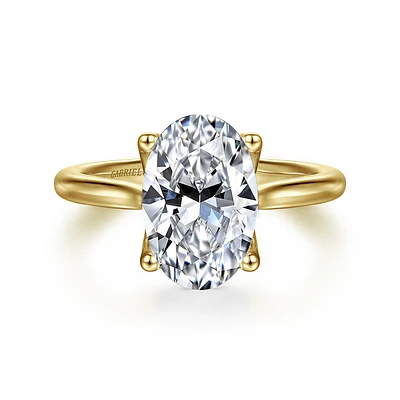 Gabriel & Co 11.5X7.5 Engagement Ring 14K Yellow Gold Lotus ER16712O12Y4JJJ