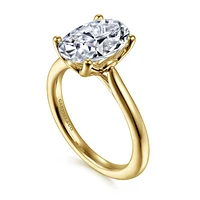 Gabriel & Co 11.5X7.5 Engagement Ring 14K Yellow Gold Lotus ER16712O12Y4JJJ