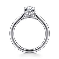 Gabriel & Co 8.0X5.5 Engagement Ring 14K White Gold Lotus ER16712O4W4JJJ