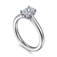 Gabriel & Co 8.0X5.5 Engagement Ring 14K White Gold Lotus ER16712O4W4JJJ