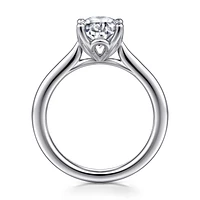 Gabriel & Co 10.5X7.0 Engagement Ring 14K White Gold Lotus ER16712O8W4JJJ