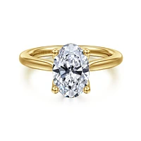 Gabriel & Co 10.5X7.0 Engagement Ring 14K Yellow Gold Lotus ER16712O8Y4JJJ
