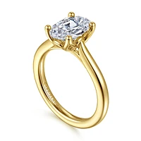 Gabriel & Co 10.5X7.0 Engagement Ring 14K Yellow Gold Lotus ER16712O8Y4JJJ