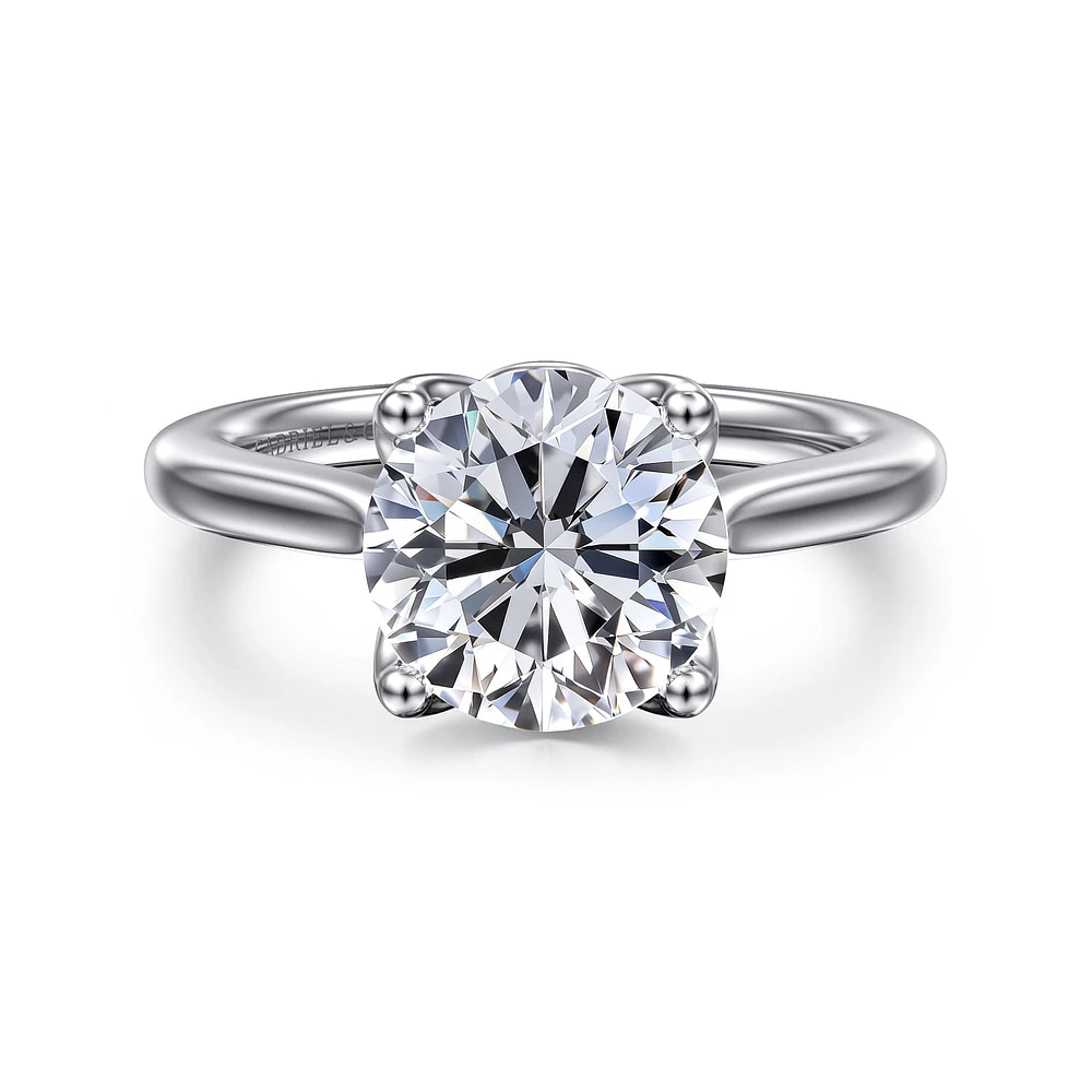 Gabriel & Co 9 Engagement Ring 14K White Gold Lotus ER16712R12W4JJJ