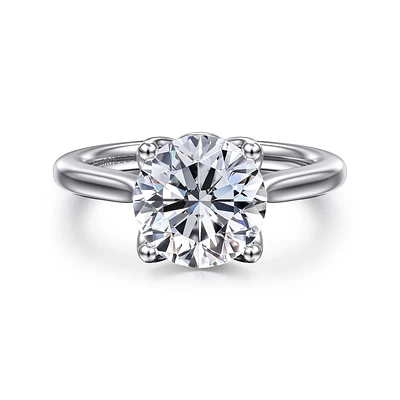 Gabriel & Co 9 Engagement Ring 14K White Gold Lotus ER16712R12W4JJJ