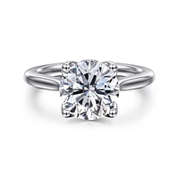 Gabriel & Co 9 Engagement Ring 14K White Gold Lotus ER16712R12W4JJJ