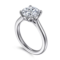 Gabriel & Co 9 Engagement Ring 14K White Gold Lotus ER16712R12W4JJJ