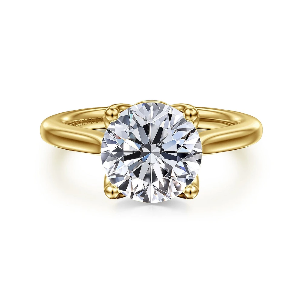 Gabriel & Co 9 Engagement Ring 14K Yellow Gold Lotus ER16712R12Y4JJJ