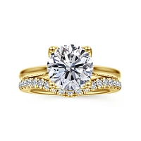 Gabriel & Co 9 Engagement Ring 14K Yellow Gold Lotus ER16712R12Y4JJJ