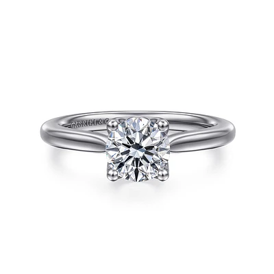 Gabriel & Co 6.5 Engagement Ring 14K White Gold Lotus ER16712R4W4JJJ