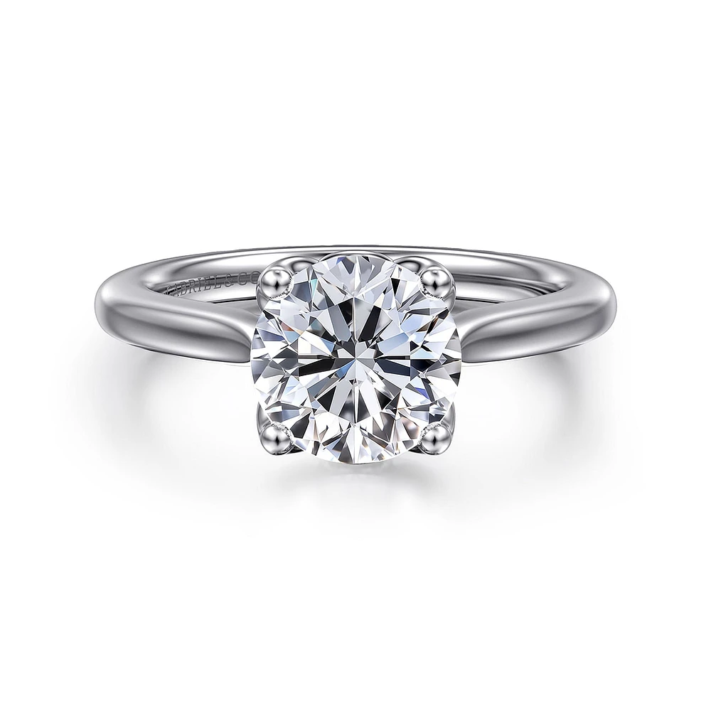Gabriel & Co 8 Engagement Ring 14K White Gold Lotus ER16712R8W4JJJ