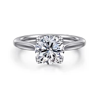 Gabriel & Co 8 Engagement Ring 14K White Gold Lotus ER16712R8W4JJJ