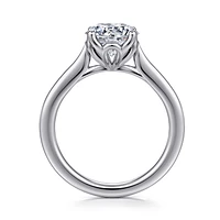 Gabriel & Co 8 Engagement Ring 14K White Gold Lotus ER16712R8W4JJJ
