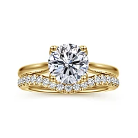 Gabriel & Co 8 Engagement Ring 14K Yellow Gold Lotus ER16712R8Y4JJJ