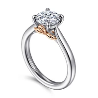 Gabriel & Co 7.4 Engagement Ring 14K Two-Tone Gold Lotus ER16713R6T4JJJ