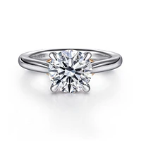 Gabriel & Co 8 Engagement Ring 14K Two-Tone Gold Lotus ER16713R8T4JJJ