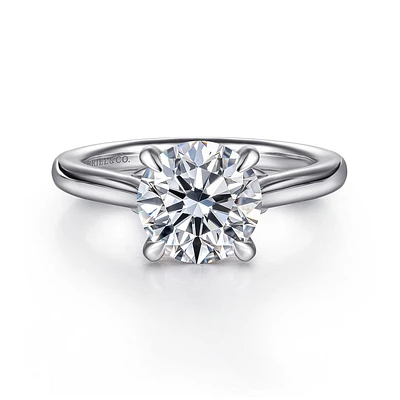 Gabriel & Co 8 Engagement Ring 14K White Gold Lotus ER16713R8W4JJJ