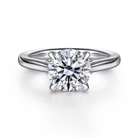 Gabriel & Co 8 Engagement Ring 14K White Gold Lotus ER16713R8W4JJJ