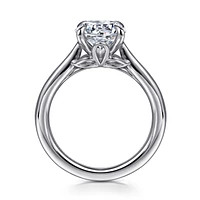 Gabriel & Co 8 Engagement Ring 14K White Gold Lotus ER16713R8W4JJJ