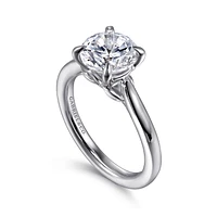 Gabriel & Co 8 Engagement Ring 14K White Gold Lotus ER16713R8W4JJJ