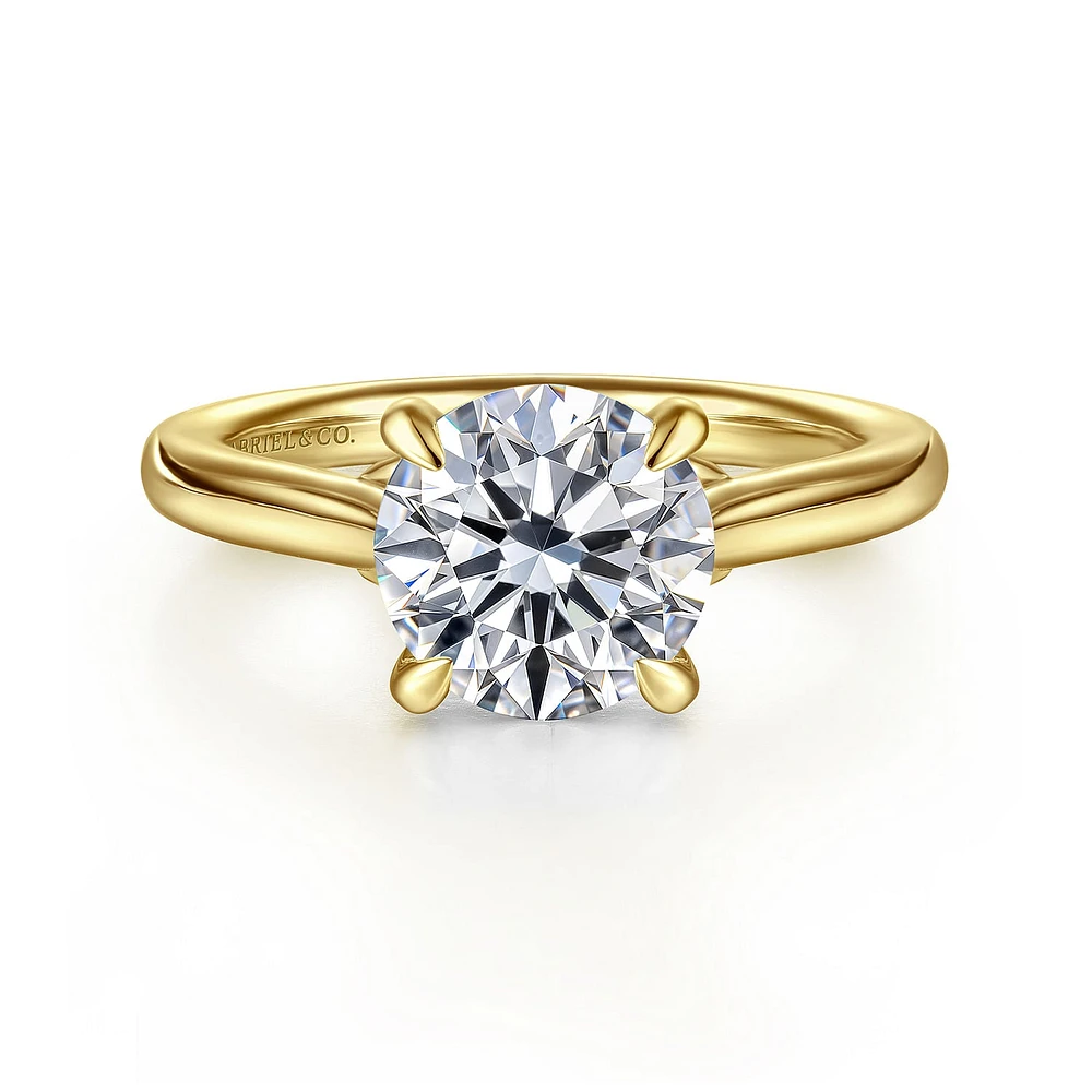 Gabriel & Co 8 Engagement Ring 14K Yellow Gold Lotus ER16713R8Y4JJJ