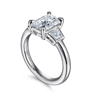 Gabriel & Co 8.5X6 Engagement Ring 14K White Gold Contemporary ER16715N8W43JJ