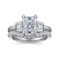 Gabriel & Co 8.5X6 Engagement Ring 14K White Gold Contemporary ER16715N8W43JJ
