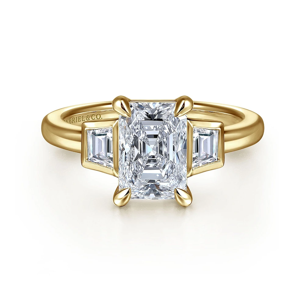 Gabriel & Co 8.5X6 Engagement Ring 14K Yellow Gold Contemporary ER16715N8Y43JJ