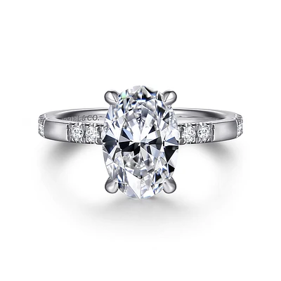 Gabriel & Co 10.5X7 Engagement Ring 14K White Gold Contemporary ER16716O8W44JJ