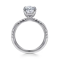 Gabriel & Co 10.5X7 Engagement Ring 14K White Gold Contemporary ER16716O8W44JJ