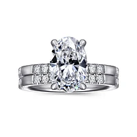 Gabriel & Co 10.5X7 Engagement Ring 14K White Gold Contemporary ER16716O8W44JJ