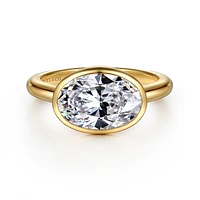 Gabriel & Co 10.5x7 Engagement Ring 14K Yellow Gold Bujukan ER16717O8Y4JJJ