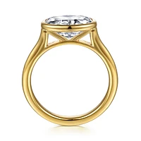 Gabriel & Co 10.5x7 Engagement Ring 14K Yellow Gold Bujukan ER16717O8Y4JJJ