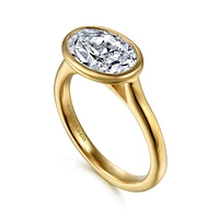 Gabriel & Co 10.5x7 Engagement Ring 14K Yellow Gold Bujukan ER16717O8Y4JJJ