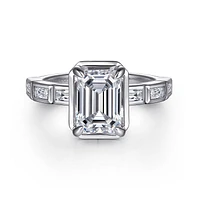 Gabriel & Co 8.5X6 Engagement Ring 14K White Gold Contemporary ER16722E8W43JJ