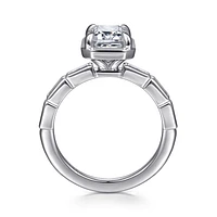 Gabriel & Co 8.5X6 Engagement Ring 14K White Gold Contemporary ER16722E8W43JJ